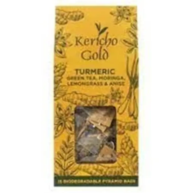 Kericho Gold Tumeric Green Tea Moringa  Tea bag  15S